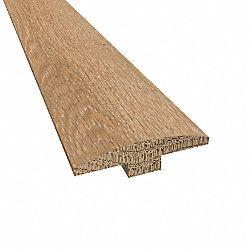 Prefinished Distressed Claire Gardens Oak Hardwood 1/4 in thick x 2 in wide x78 in Length T-Molding